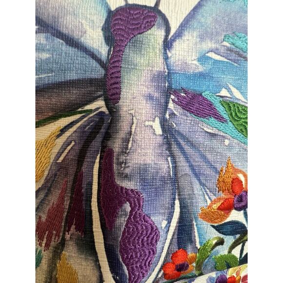 Brighton Purse Butterfly Print W/ Embroidery In Design “Never Hide Your Wings” - Picture 4 of 16